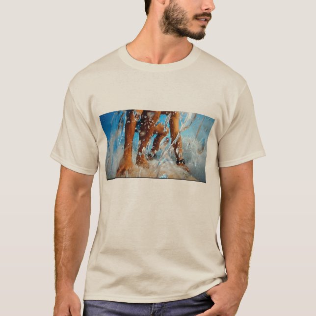 Camiseta gotas de agua de surf (Anverso)