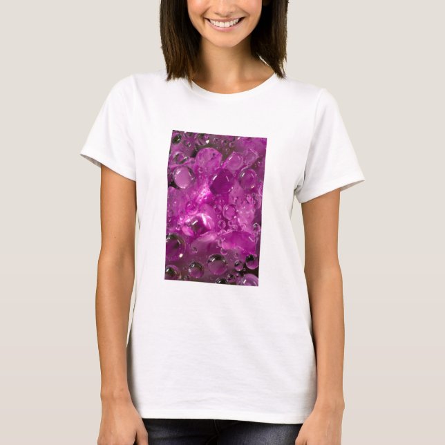 Camiseta Gotas de agua en flor, California (Anverso)