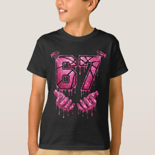 Camiseta Goteo 7 Goteo Baloncesto Siete 67 Seis 6 Rosa Humo