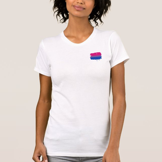 CAMISETA GOTEO BISEXUAL DE LA BANDERA (Anverso)