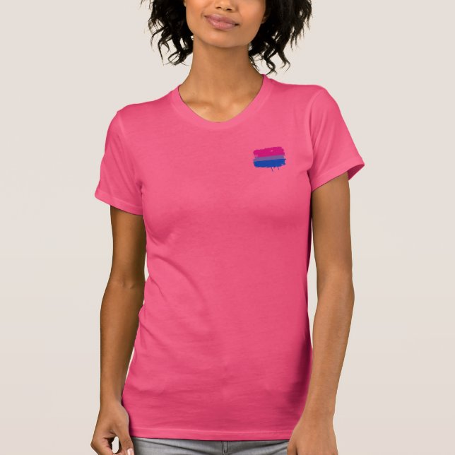CAMISETA GOTEO BISEXUAL DE LA BANDERA (Anverso)