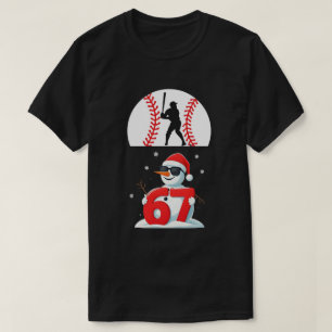 Camiseta Goteo de béisbol número 67 jugador o cumpleaños 67