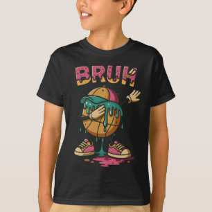 Camiseta Goteo de esbozo de bruh goteo de esbozo de crema h