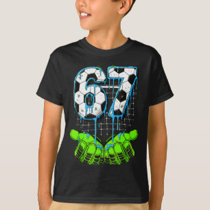 Camiseta Goteo de fútbol 67 Seis Siete Divertido Meme Gen A