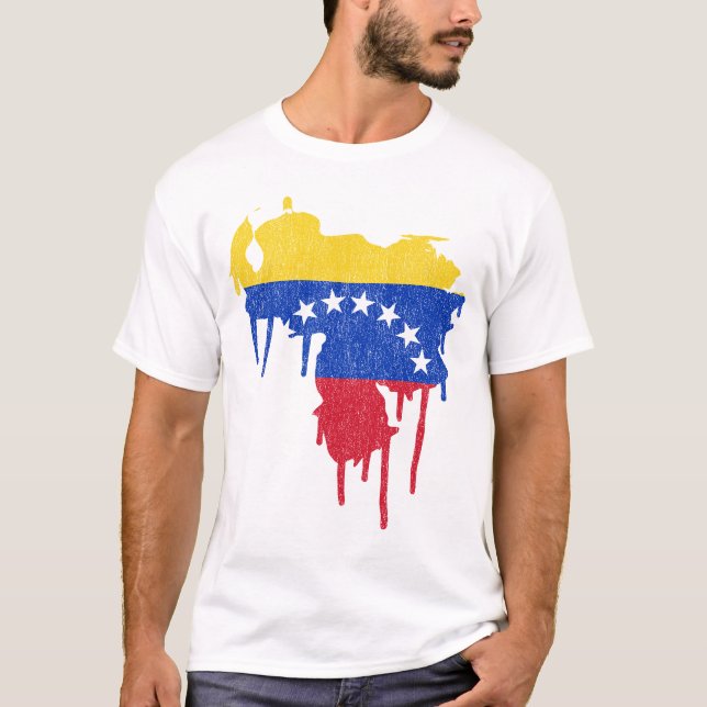 Camiseta Goteo de la pintura de Venezuela (Anverso)