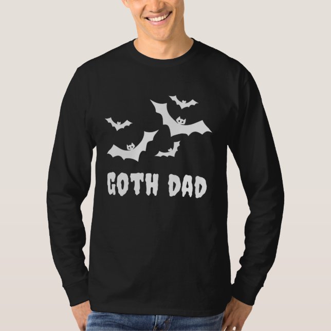 Camiseta Goth Dad  Gothic Spooky Bats Father s Day Hallowee (Anverso)