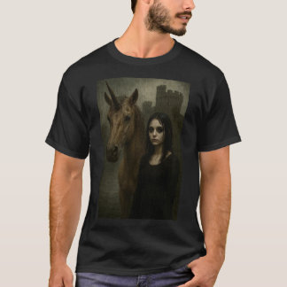 Camiseta Goth Girl and Unicorn