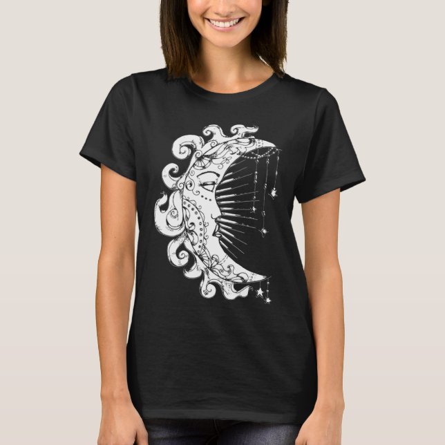 Camiseta Goth Gothic Horror Occult Emo Aesthetics Moon Spir (Anverso)
