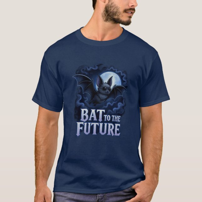 Camiseta Gothic Bat Artwork - Retro Dark Humor Aesthetic (Anverso)