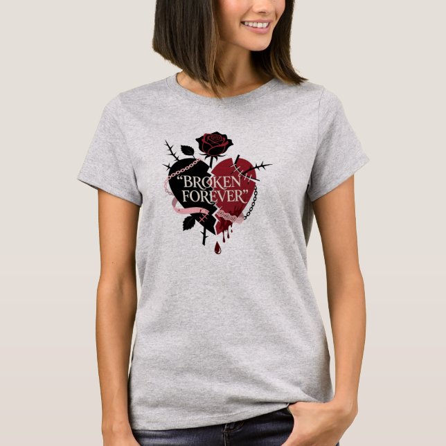 Camiseta Gothic Broken Forever Heart Pet Bandana (Anverso)