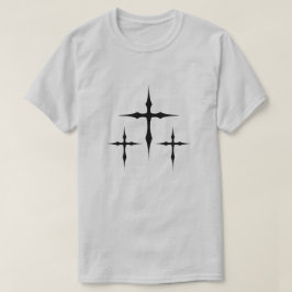 Camiseta Gothic Cross T-Shirt – Dark Aesthetic Triple Cross
