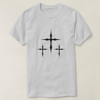 Camiseta Gothic Cross T-Shirt – Dark Aesthetic Triple Cross