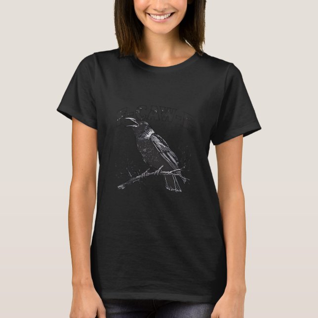 Camiseta Gothic Crow Humor F-Caw-F Funny Essential (Anverso)