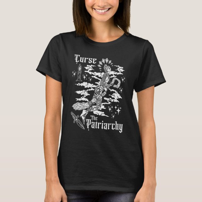 Camiseta Gothic Feminist Curse Witch The Patriarchy Women E (Anverso)