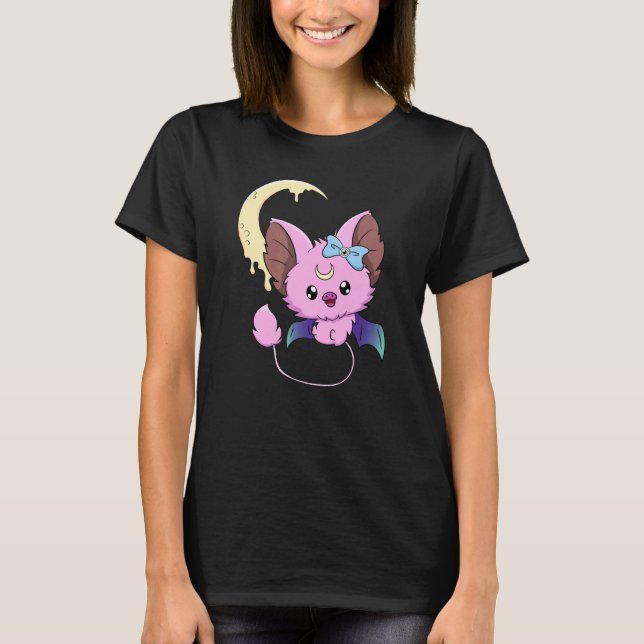 Camiseta Gothic Pastel Teddy Bat Creepy Voodoo (Anverso)