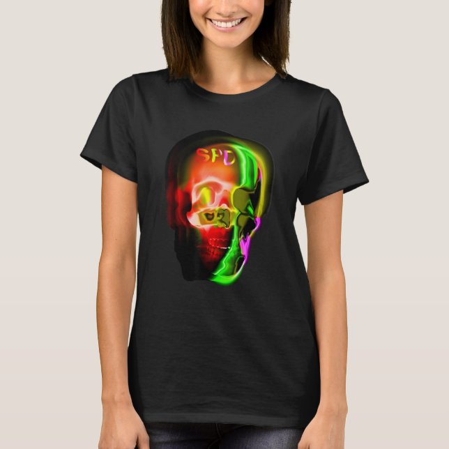 Camiseta Gothic Skull Skeleton Abstract Art (Anverso)