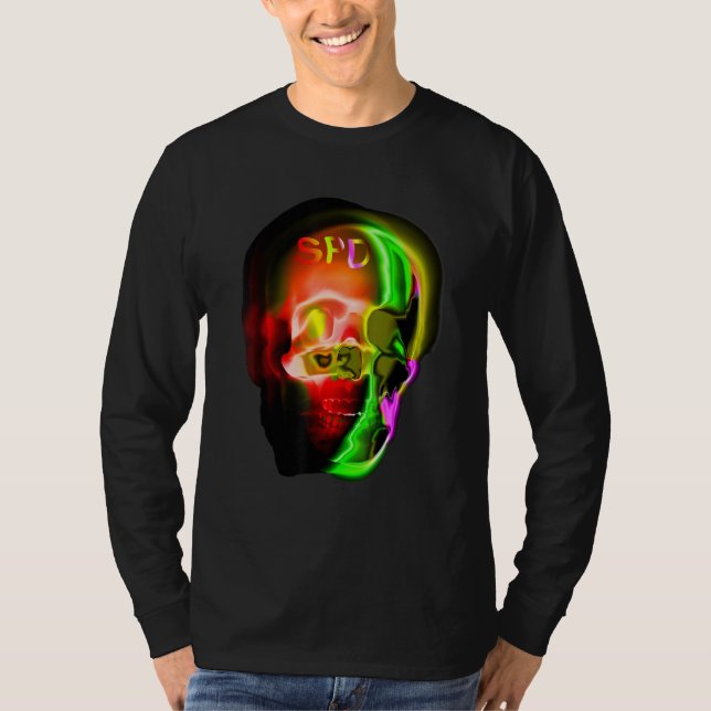 Camiseta Gothic Skull Skeleton Abstract Art (Anverso)