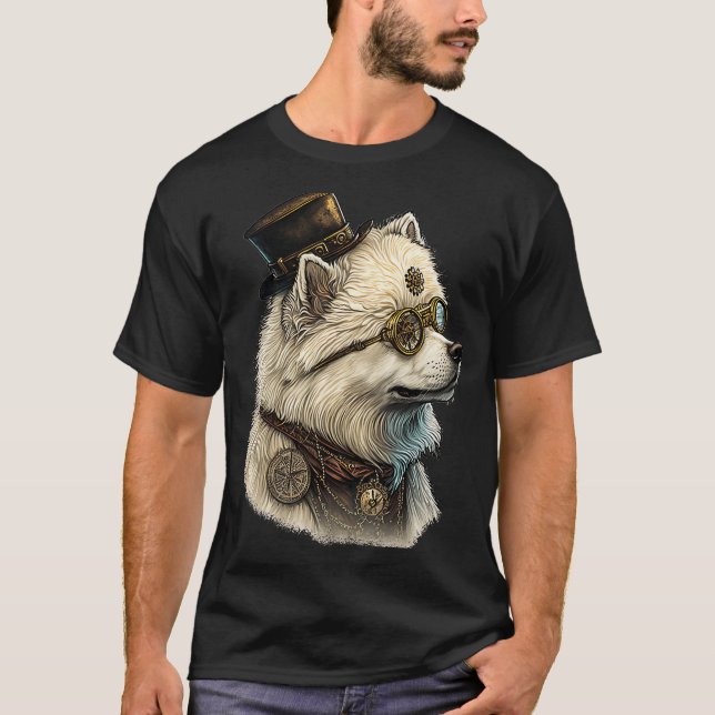 Camiseta Gothic Steampunk Samoyed (Anverso)