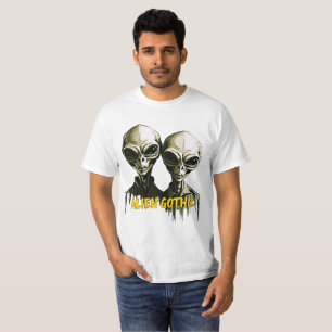 Camiseta gótica alienígena - Retro Art Redefinido