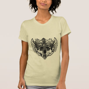 Camiseta gótica de cráneo con estilo alternativo y