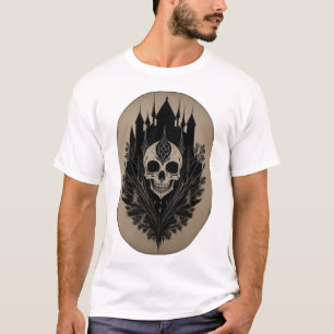 Camiseta gótica de cráneo espeluznante