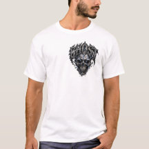 Camiseta gótica de Halloween de cráneo de fantasma