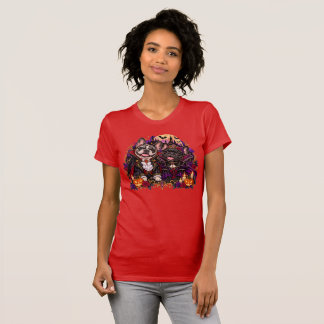 Camiseta gótica de Halloween de pareja vampiro Fre