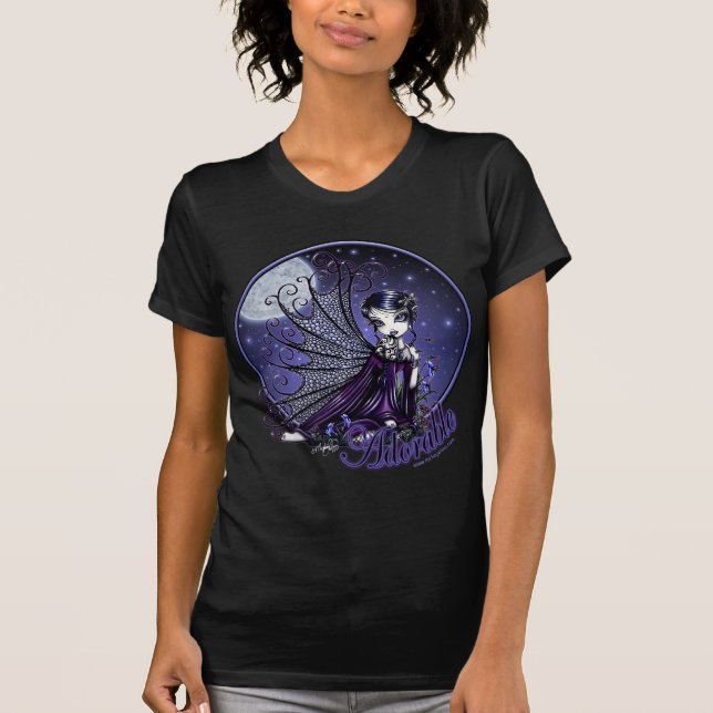 Camiseta gótica de la muñeca de la luna del (Anverso)