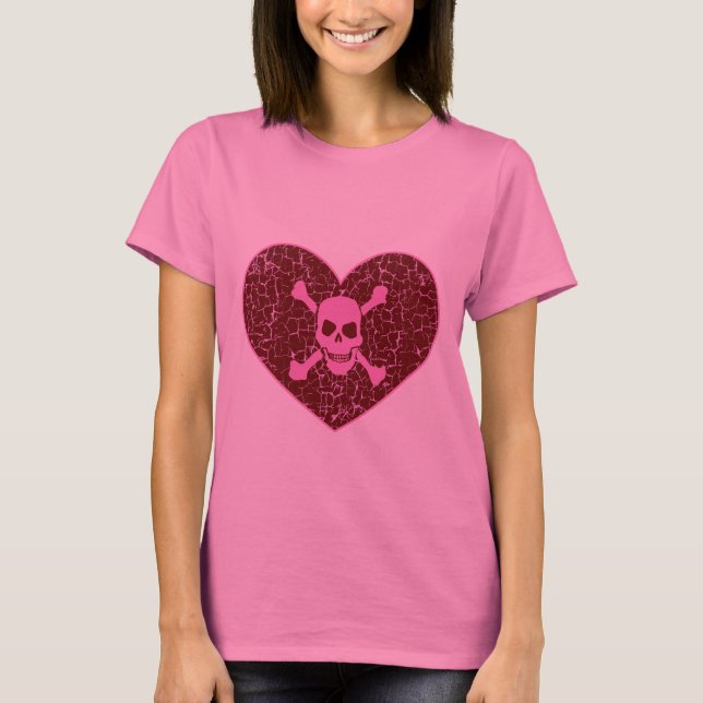 Camiseta gótica del corazón destrozada (Anverso)
