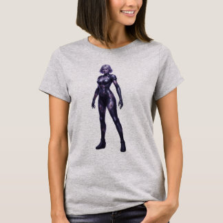 Camiseta gótica futurista de mercenario blindado