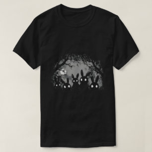 Camiseta gótica grunge de bosque de conejos espelu