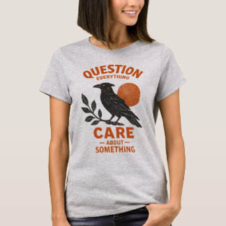 Camiseta gótica vintage Cuervo Camiseta activista 
