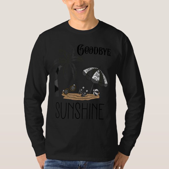 Camiseta Gótico Aestética Grunge Gótico Beach Paraguas (Anverso)