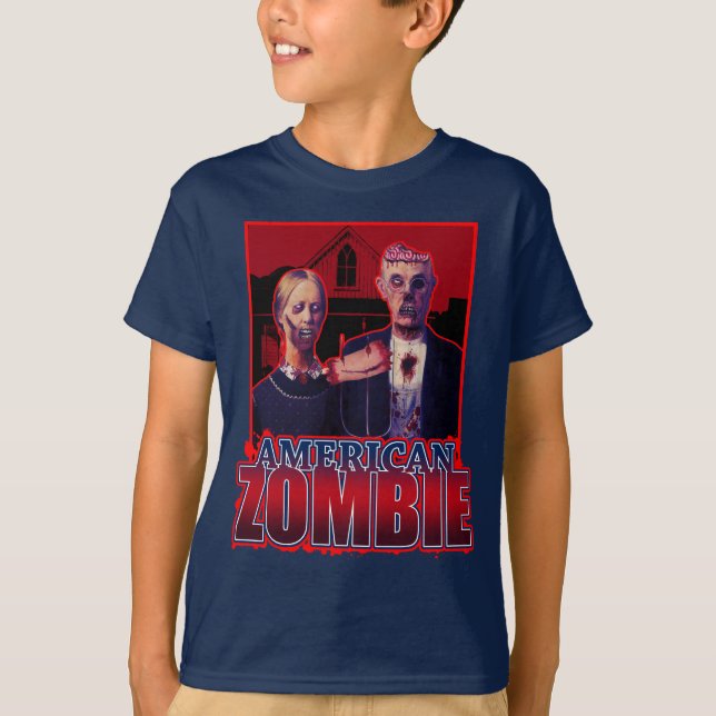 Camiseta Gótico americano del zombi (Anverso)