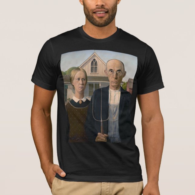 Camiseta Gótico Americano: Pobre agricultor rural (Anverso)