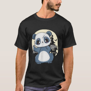 Camiseta Gótico Anime Panda Y Kawaii Halloween Pastel
