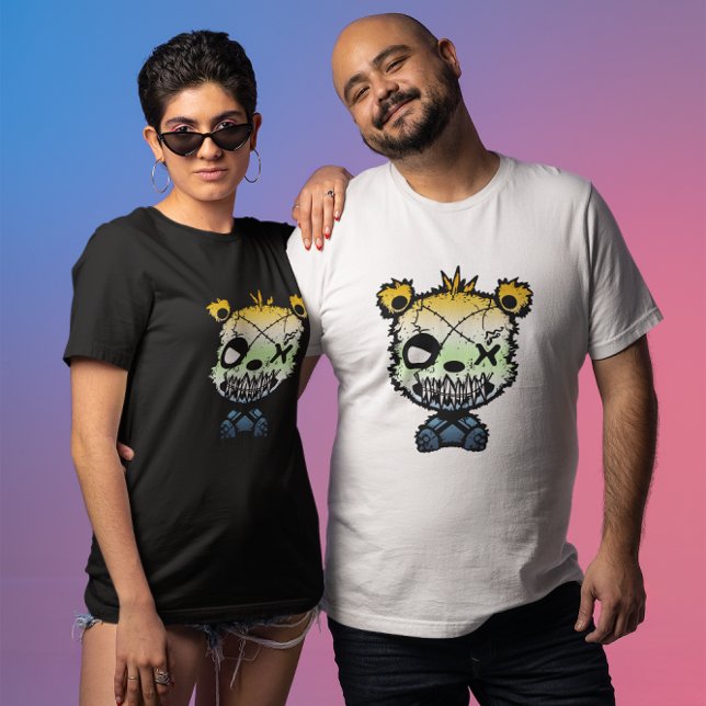 Camiseta Gótico AroAce Bandera del Orgullo Agénero Oso de c (Subido por el creador)