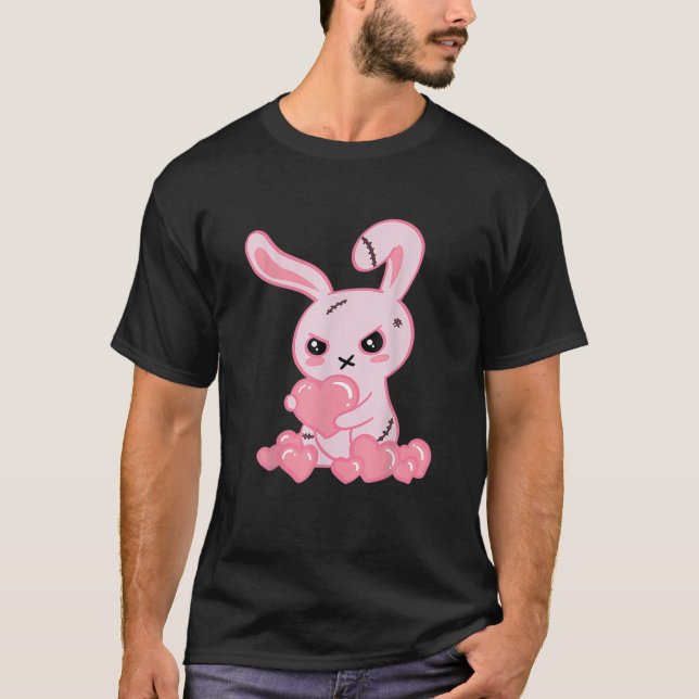 Camiseta Gótico Bunny Cute Creepe Ropa Emo Kawaii Bunny (Anverso)