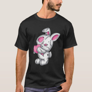 Camiseta Gótico Bunny Cute Creepy Emo Gótico Bunny Blanco