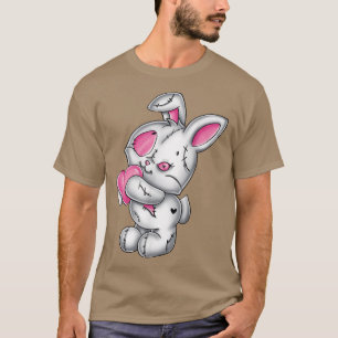 Camiseta Gótico Bunny Cute Creepy Emo Gótico Bunny Blanco R