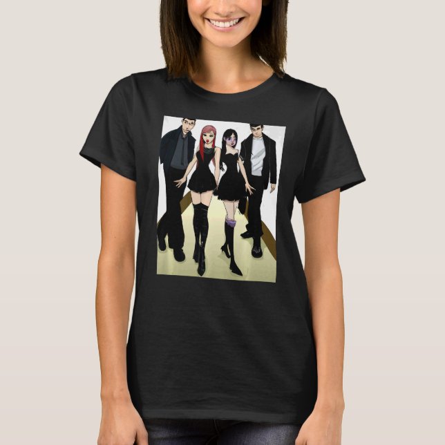 Camiseta Gótico corporativo Gótico Clique Amigos (Anverso)