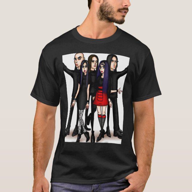 Camiseta Gótico corporativo Gótico Clique Amigos (Anverso)