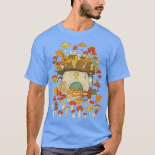Camiseta Gótico Cute Mushroom House Fairy Grunge Fairycore
