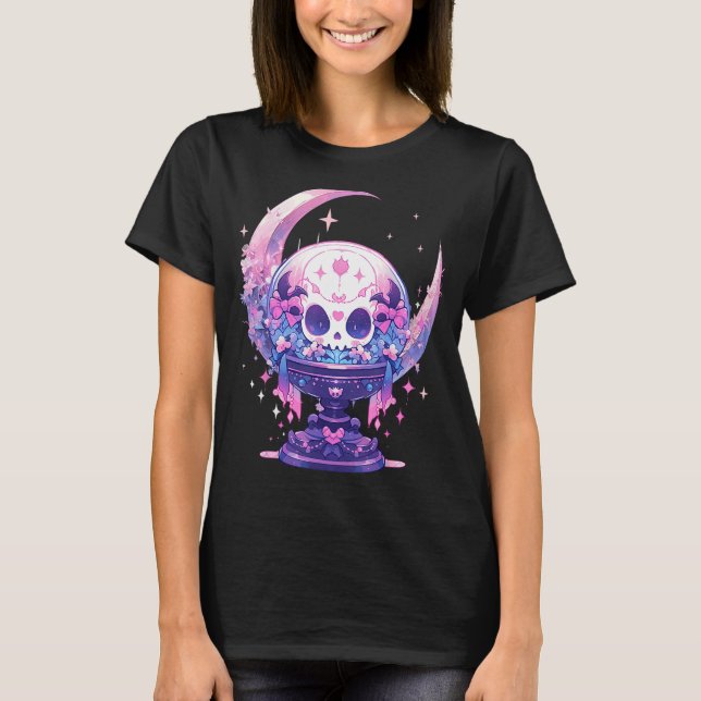 Camiseta Gótico de bolas de cristal de brujería celestial d (Anverso)