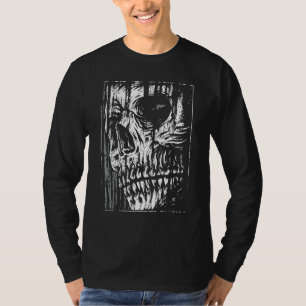 Camiseta Gótico de cráneo oscuro de grunge oculto heroína e