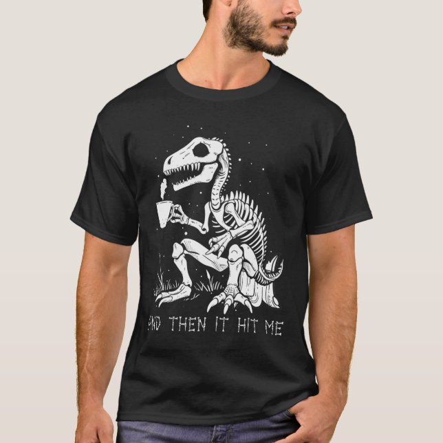 Camiseta Gótico de disfraces de dinosaurios con esqueleto d (Anverso)