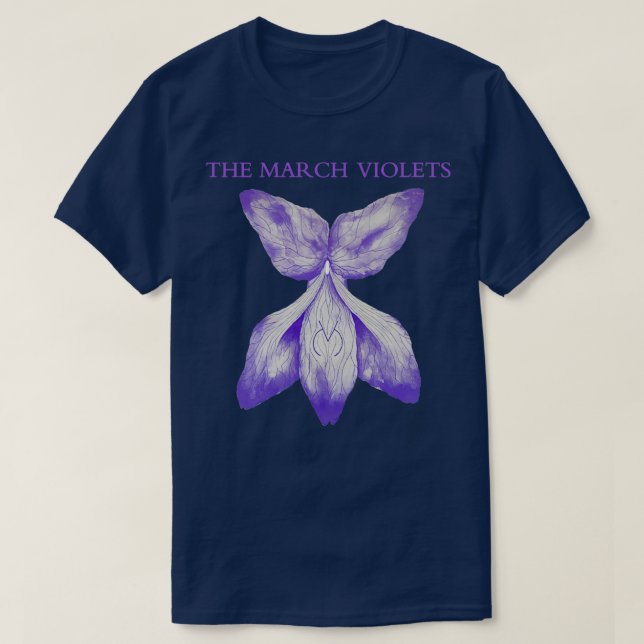 Camiseta Gótico De Flores Gótica Las Violetas De La Marcha  (Diseño del anverso)