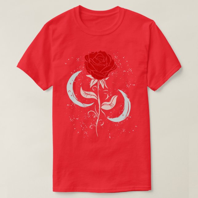 Camiseta Gótico de la Luna Roja Halloween gótico (Diseño del anverso)