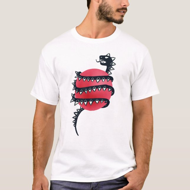 Camiseta Gótico de serpiente Dragon (Anverso)