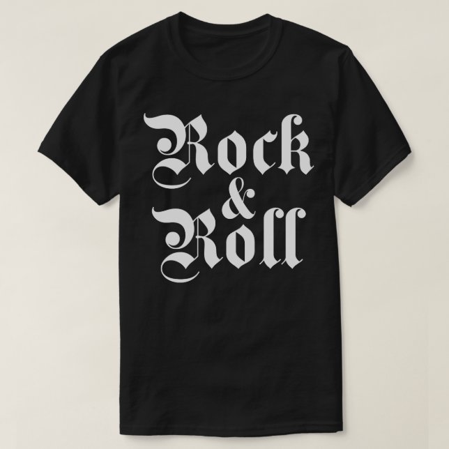 Camiseta gótico del rock and roll (Diseño del anverso)